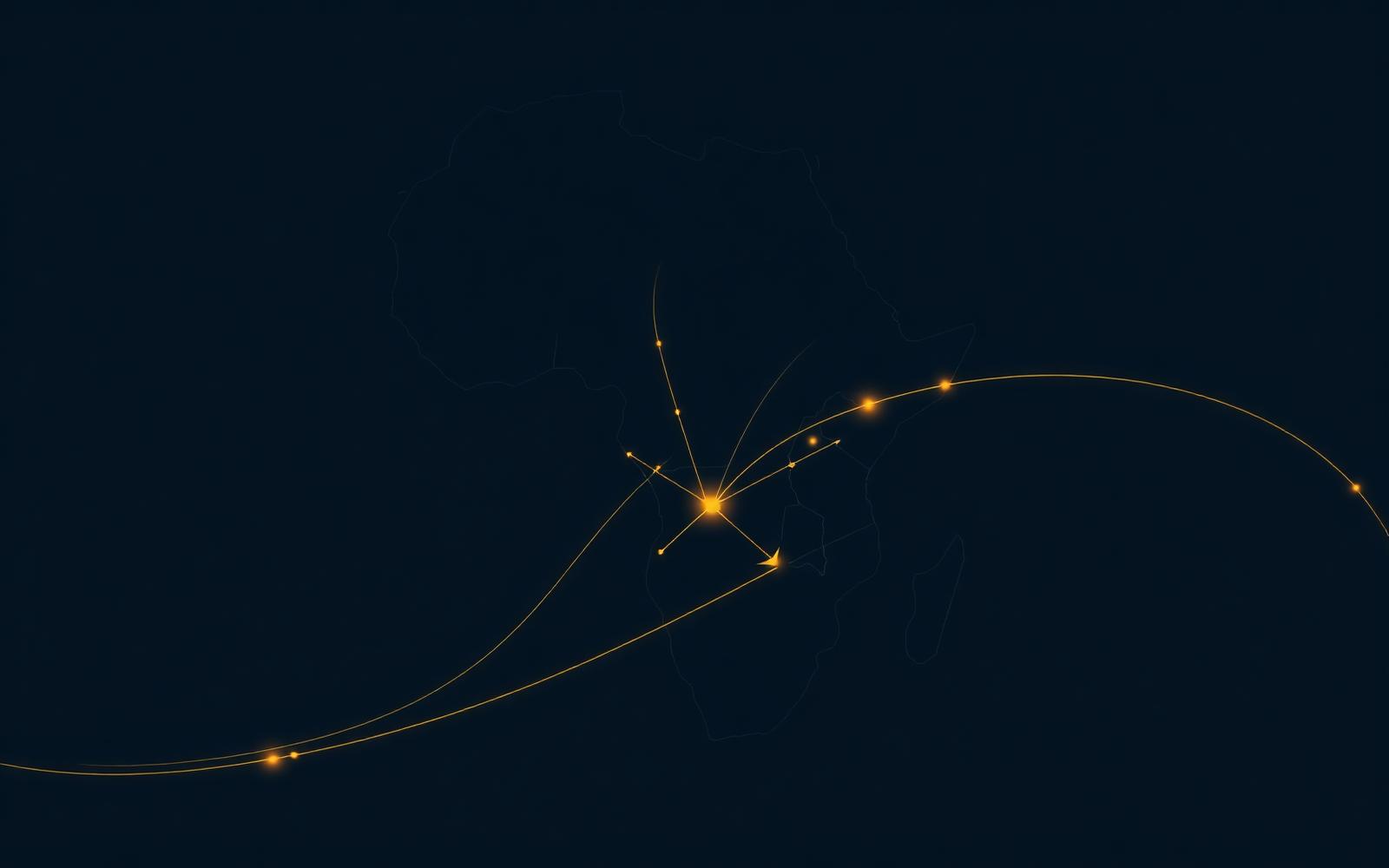 Illustrative route map from Central Africa